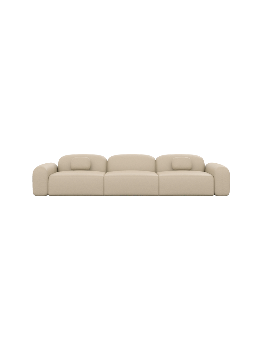 
4-Sitzer Design Echtleder Sofa „Ravello“ - Echtleder Beige