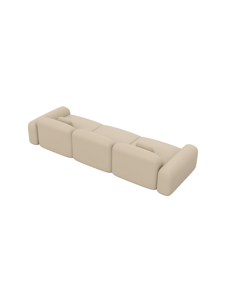 
4-Sitzer Design Echtleder Sofa „Ravello“ - Echtleder Beige
