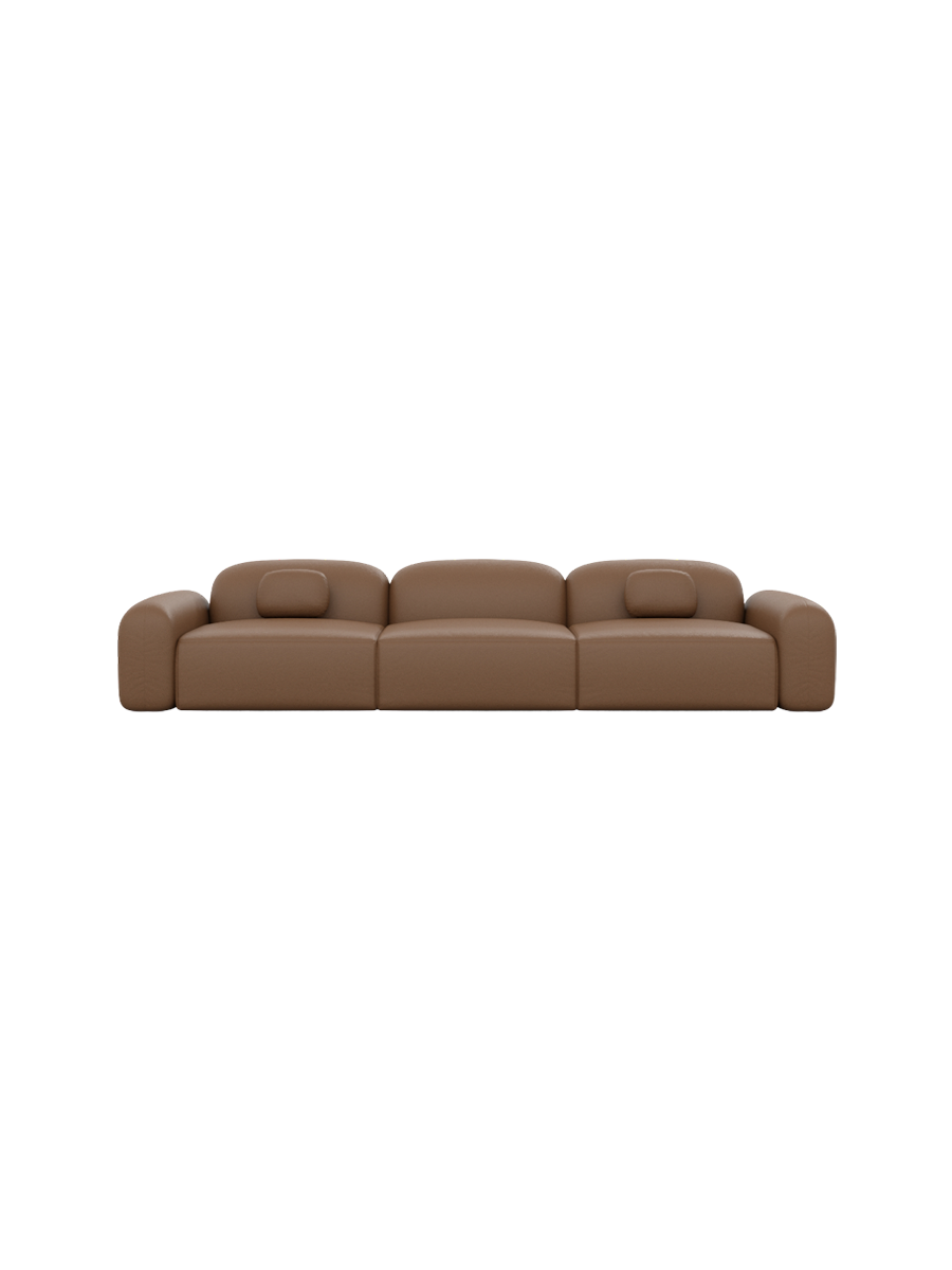 
4-Sitzer Design Echtleder Sofa „Ravello“ - Echtleder Beige