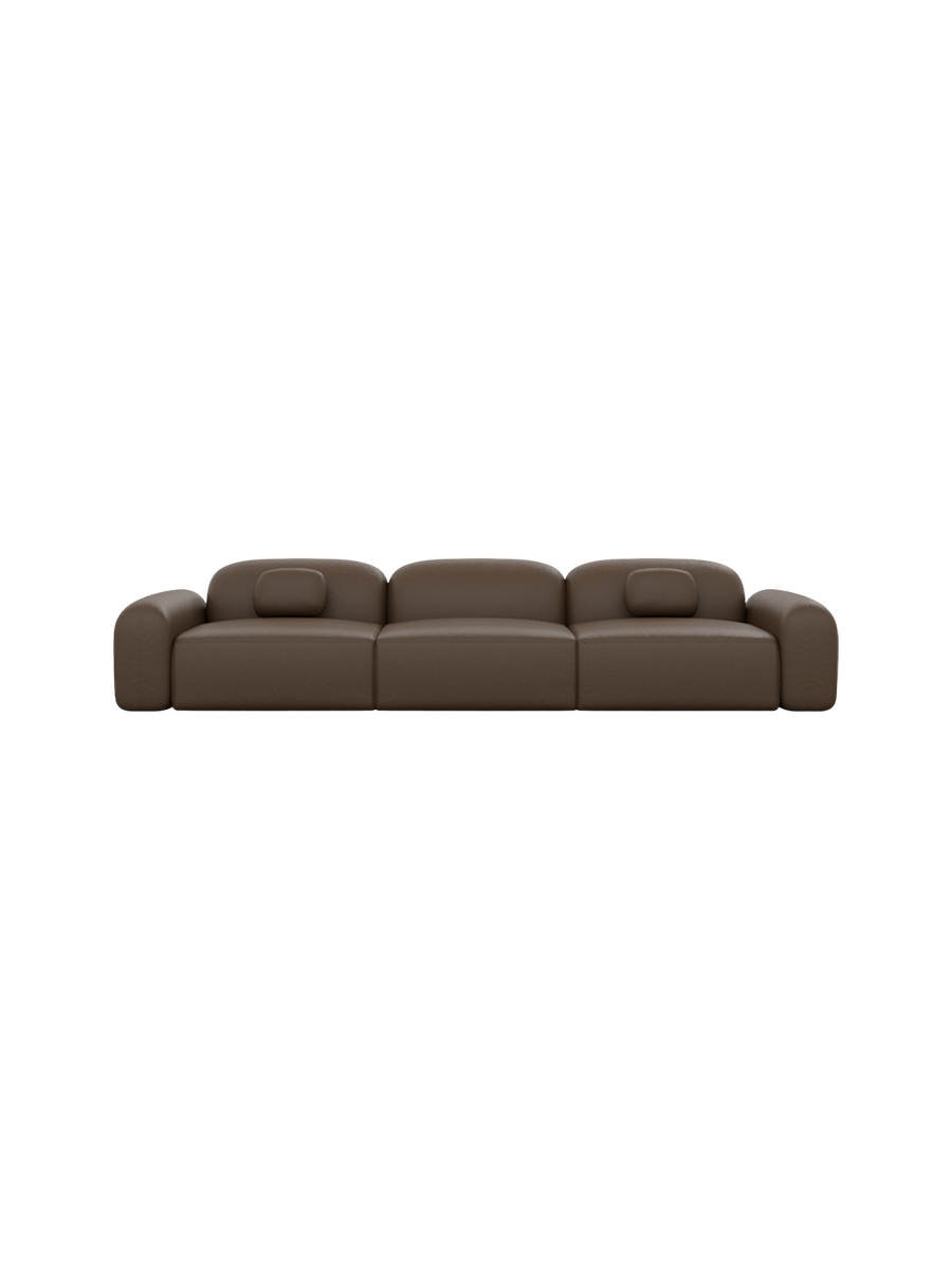 
4-Sitzer Design Echtleder Sofa „Ravello“ - Echtleder Beige