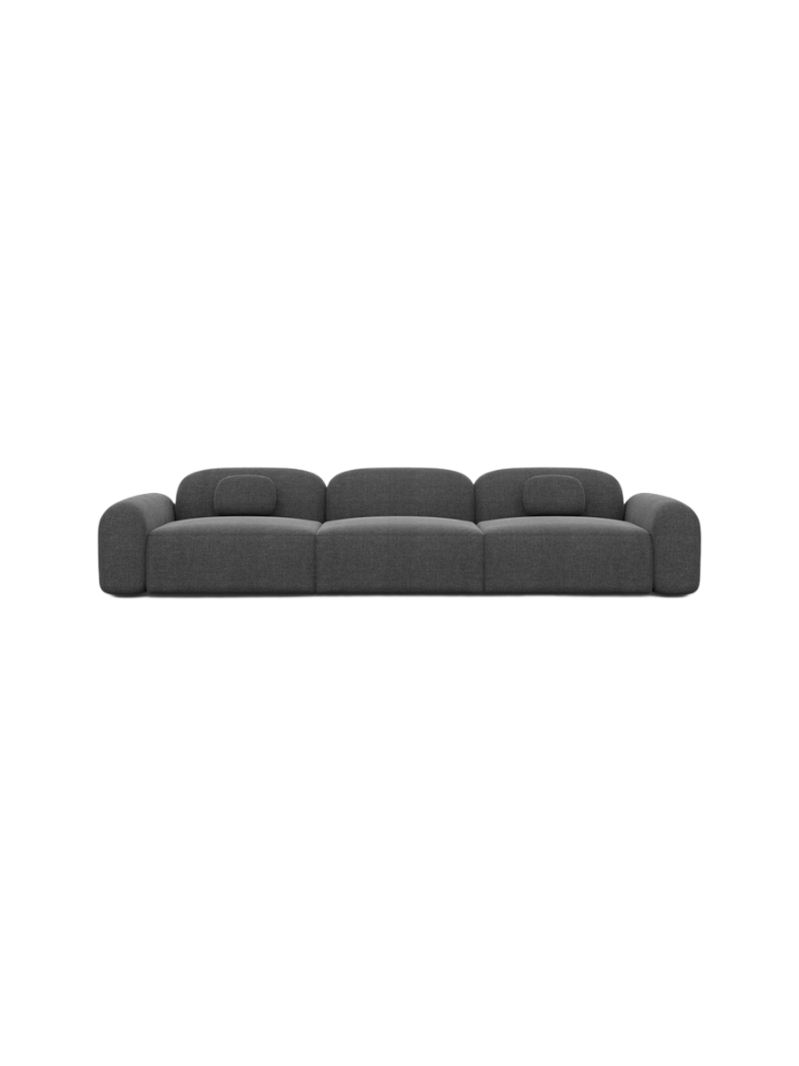 
4-Sitzer Design Sofa „Ravello“ mit Strukturstoff-Bezug - Strukturstoff Anthrazit