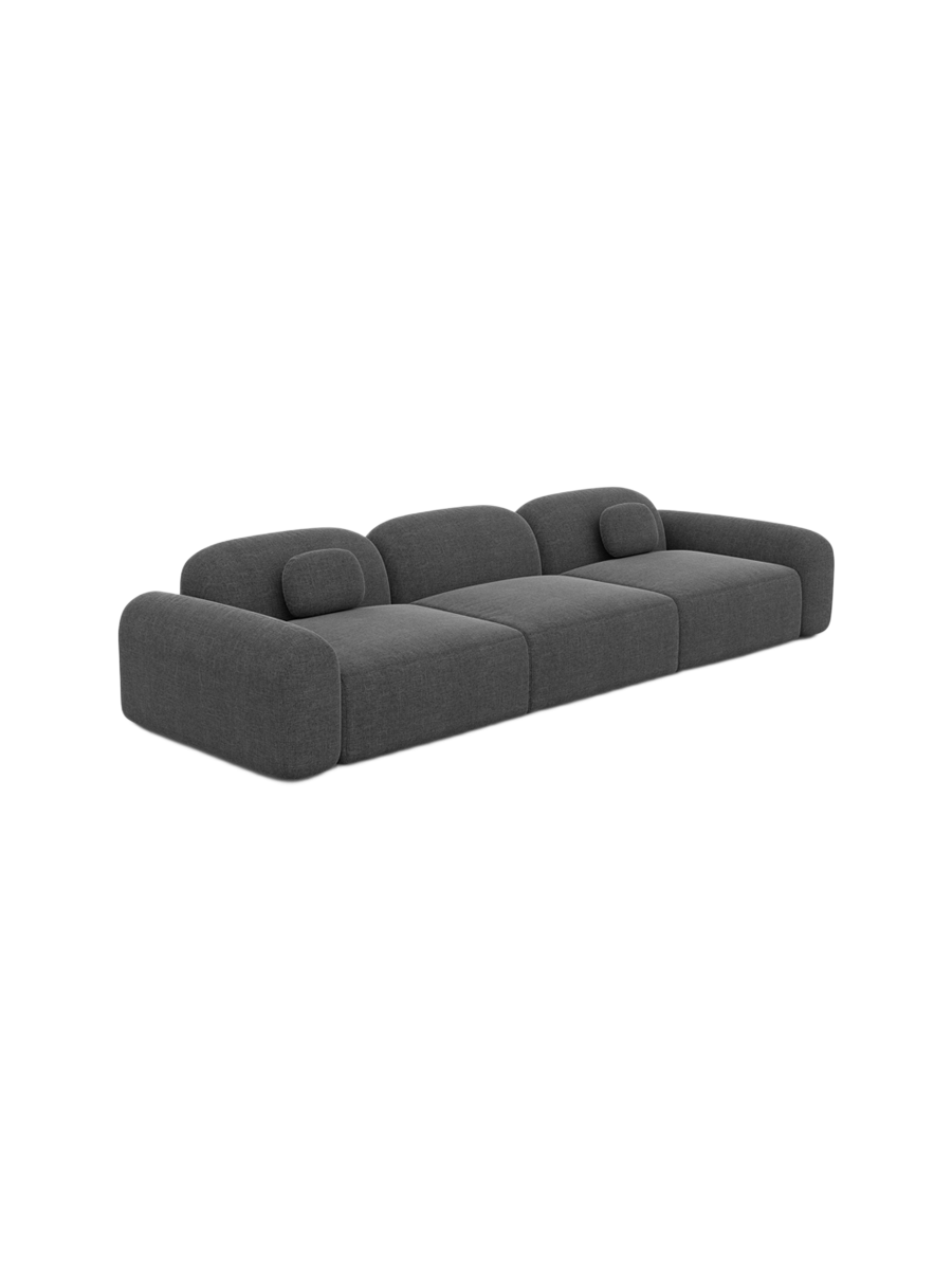 
4-Sitzer Design Sofa „Ravello“ mit Strukturstoff-Bezug - Strukturstoff Anthrazit