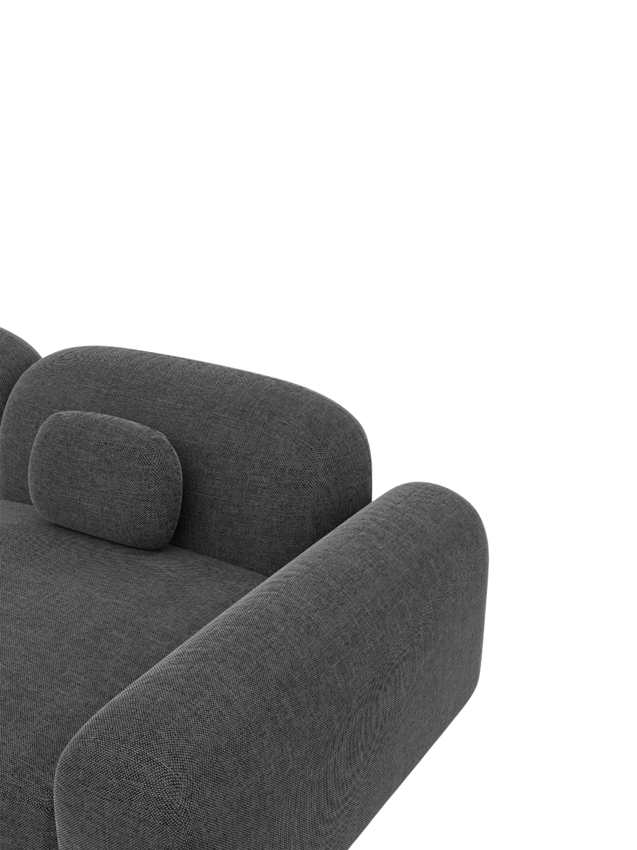 
4-Sitzer Design Sofa „Ravello“ mit Strukturstoff-Bezug - Strukturstoff Anthrazit