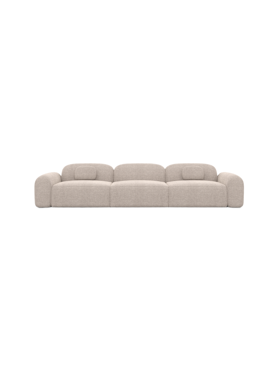 
4-Sitzer Design Sofa „Ravello“ mit Strukturstoff-Bezug - Strukturstoff Anthrazit