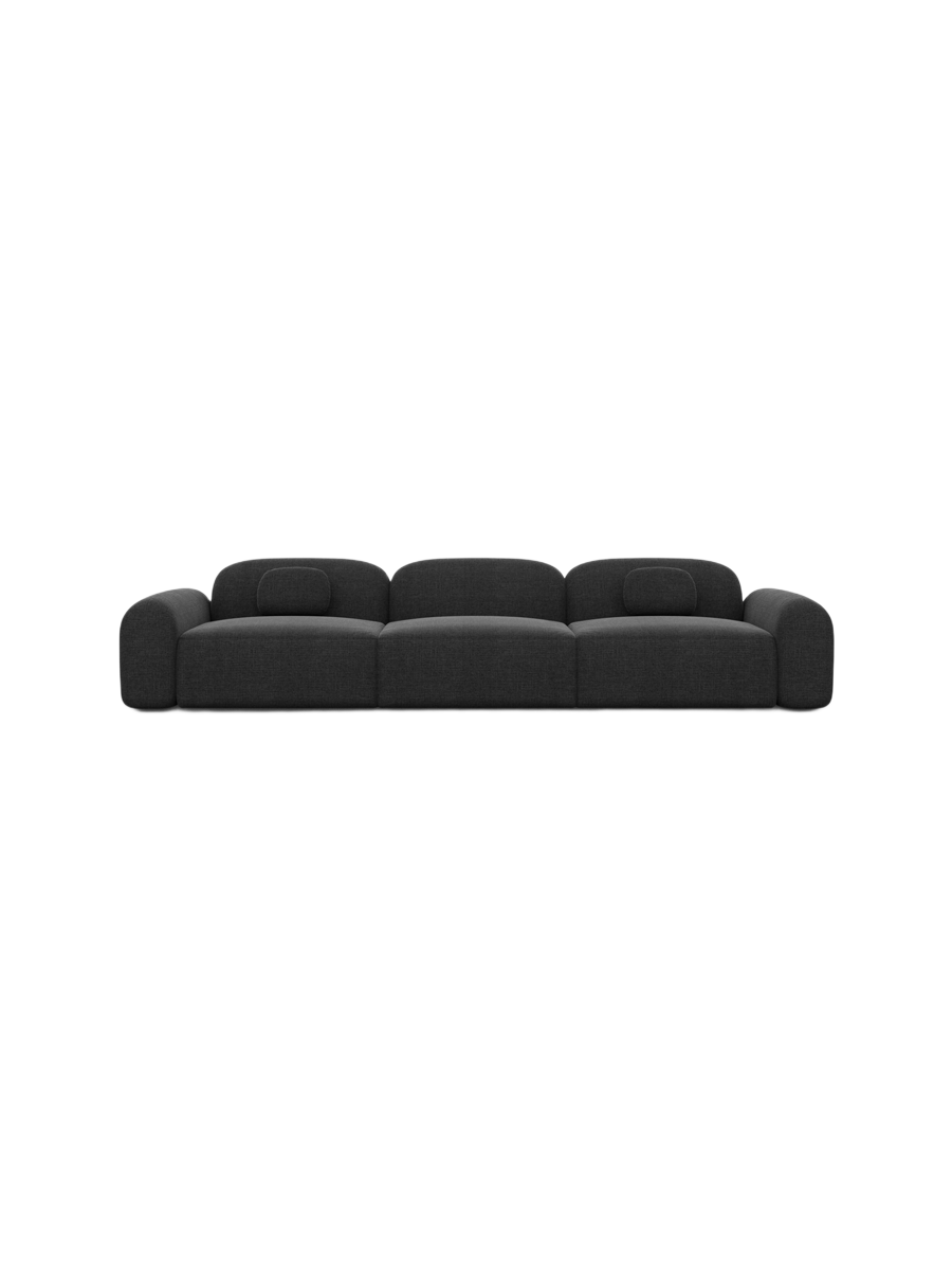 
4-Sitzer Design Sofa „Ravello“ mit Strukturstoff-Bezug - Strukturstoff Anthrazit