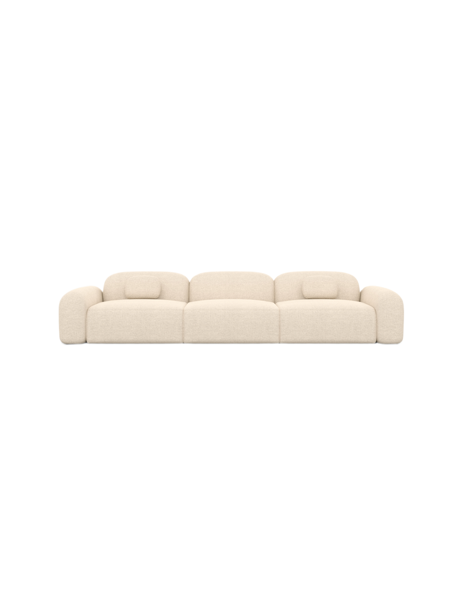 
4-Sitzer Design Sofa „Ravello“ mit Strukturstoff-Bezug - Strukturstoff Anthrazit