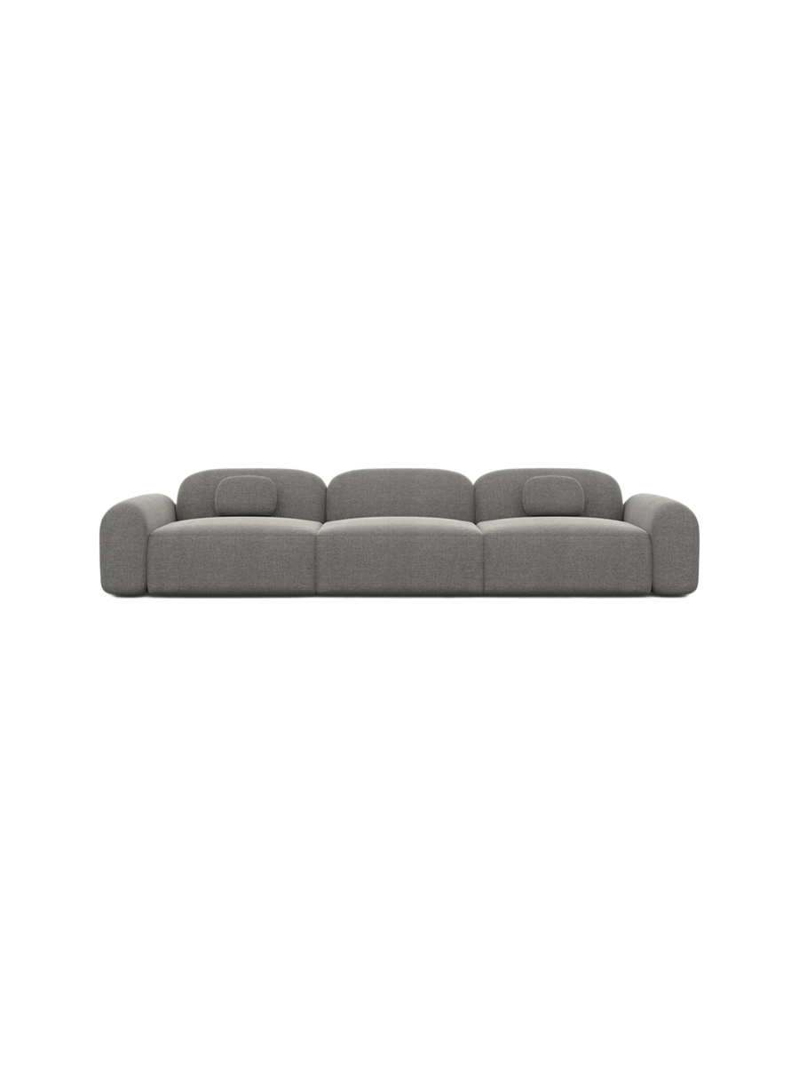 
4-Sitzer Design Sofa „Ravello“ mit Strukturstoff-Bezug - Strukturstoff Anthrazit