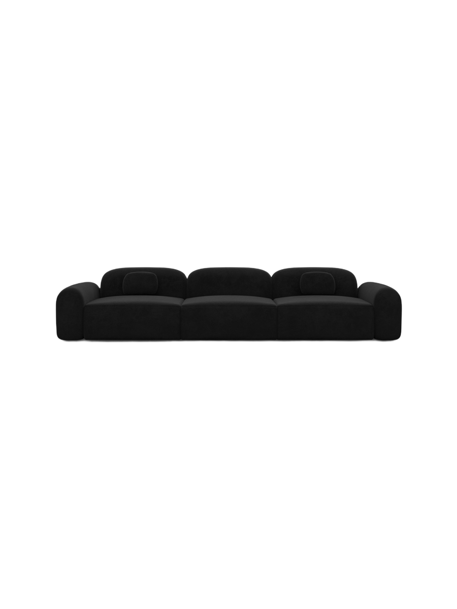 
4-Sitzer Design Sofa „Ravello“ mit Samtbezug - Samtbezug Königsblau