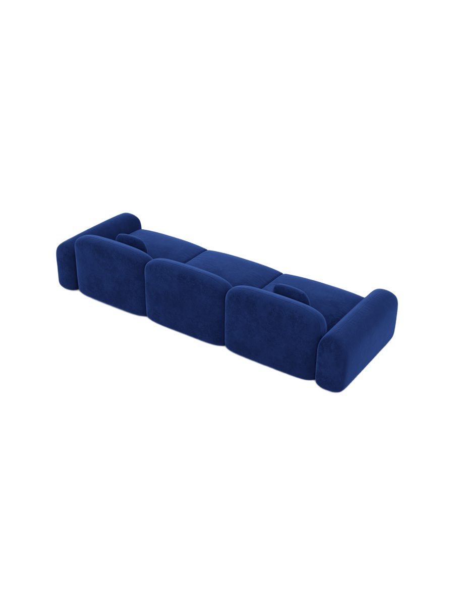 
4-Sitzer Design Sofa „Ravello“ mit Samtbezug - Samtbezug Königsblau