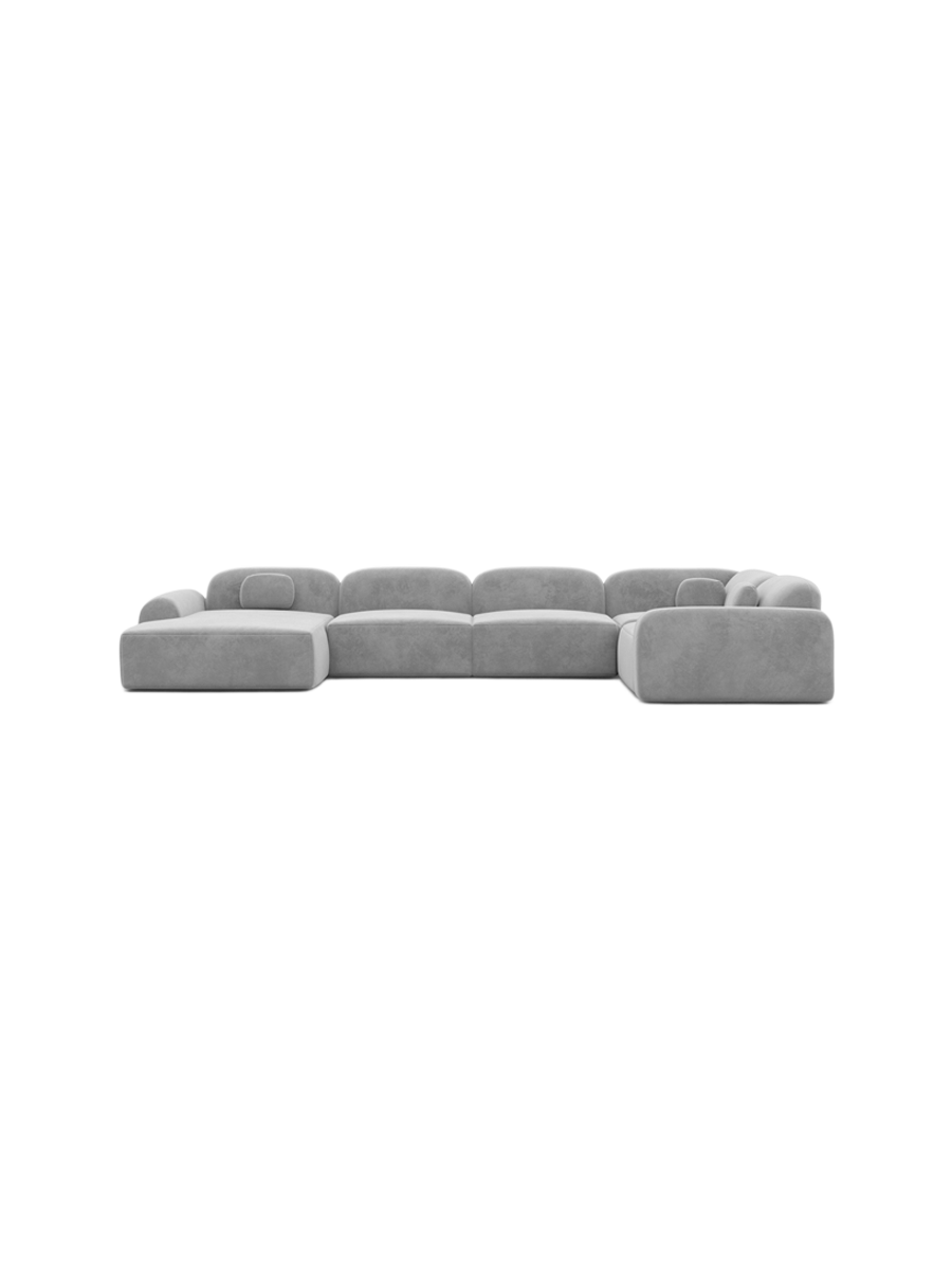 
6-Sitzer Design Panorama-Sofa „Ravello XL“ mit Samtbezug - Samtbezug Königsblau / Lange Seite links