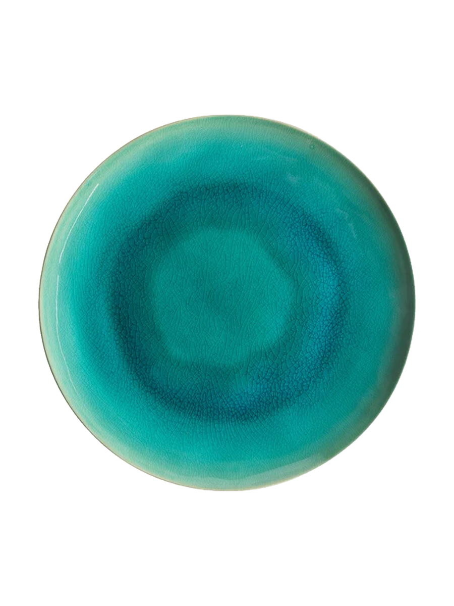 
Handmade Dinner Plate "Riviera" - Azure