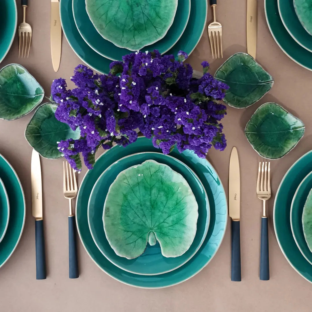 
Handmade Dinner Plate "Riviera" - Azure