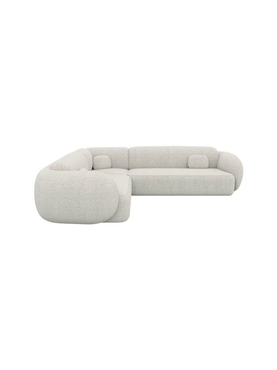 
5-Sitzer Design Ecksofa „Avella“ mit Bouclé-Bezug - Bouclé Graphit