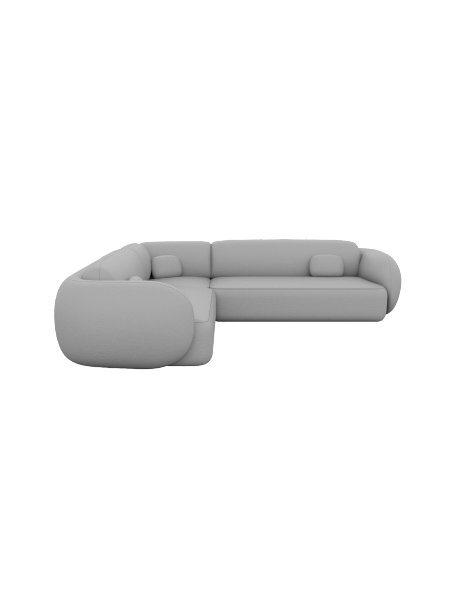 
5-Sitzer Design Echtleder Ecksofa „Avella“ - Echtleder Beige
