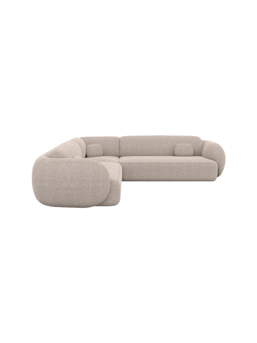 
5-Sitzer Design Ecksofa „Avella“ mit Strukturstoff-Bezug - Strukturstoff Anthrazit