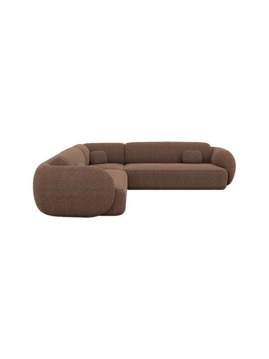 
5-Sitzer Design Ecksofa „Avella“ mit Strukturstoff-Bezug - Strukturstoff Anthrazit