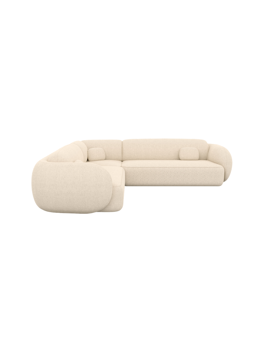 
5-Sitzer Design Ecksofa „Avella“ mit Strukturstoff-Bezug - Strukturstoff Anthrazit