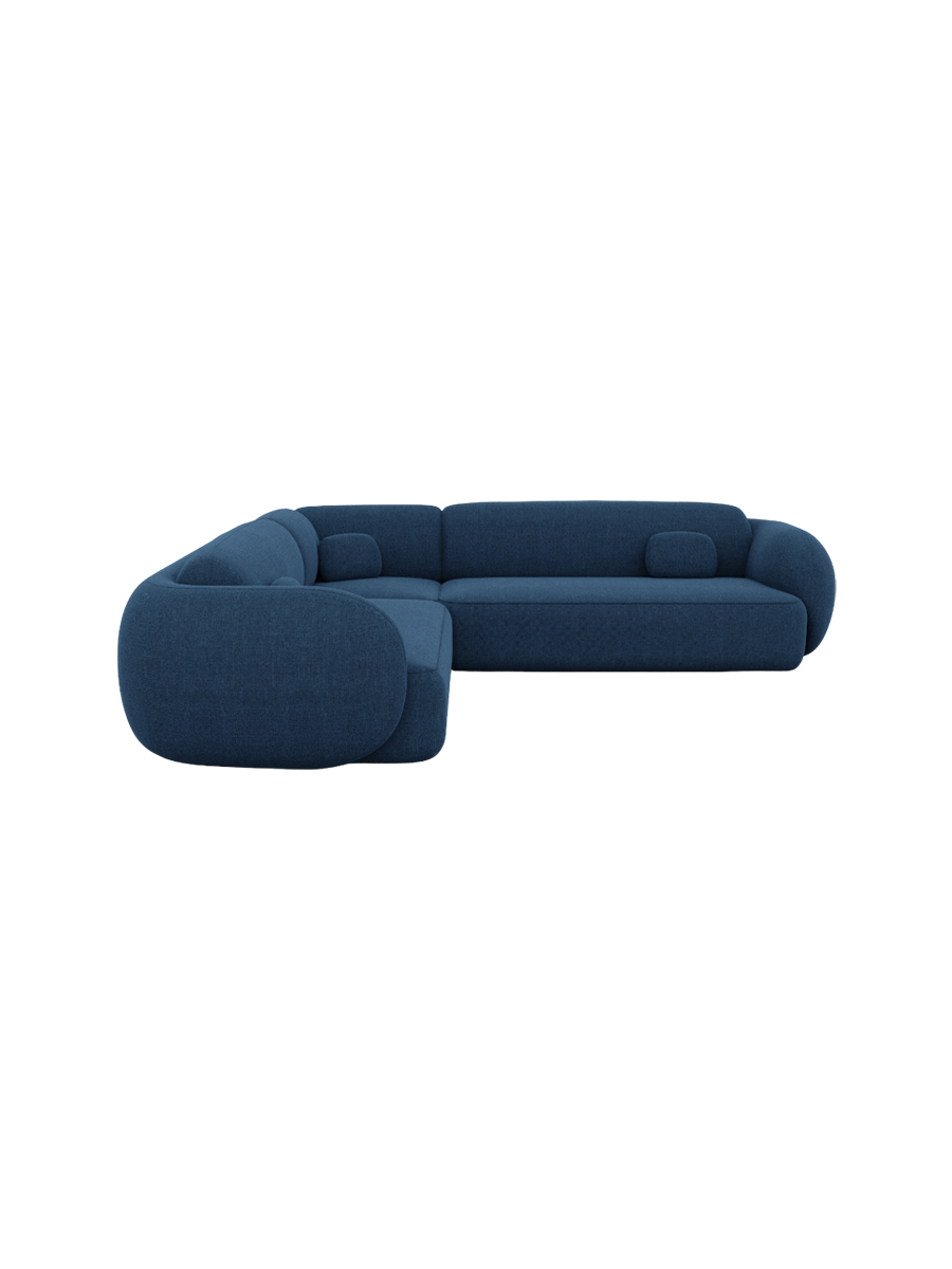 
5-Sitzer Design Ecksofa „Avella“ mit Strukturstoff-Bezug - Strukturstoff Anthrazit