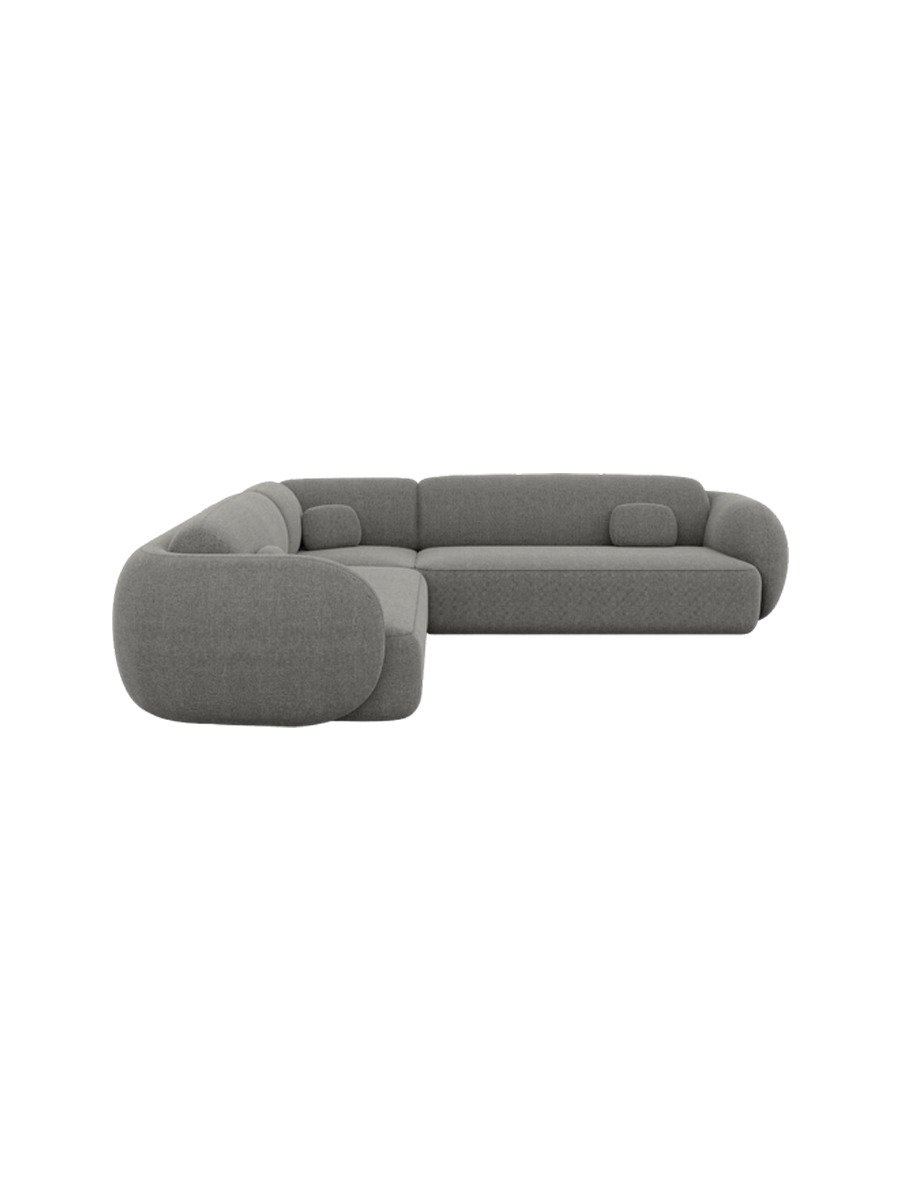 
5-Sitzer Design Ecksofa „Avella“ mit Strukturstoff-Bezug - Strukturstoff Anthrazit
