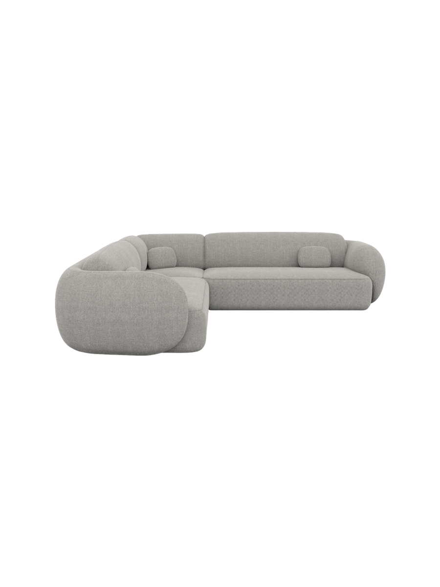 
5-Sitzer Design Ecksofa „Avella“ mit Strukturstoff-Bezug - Strukturstoff Anthrazit