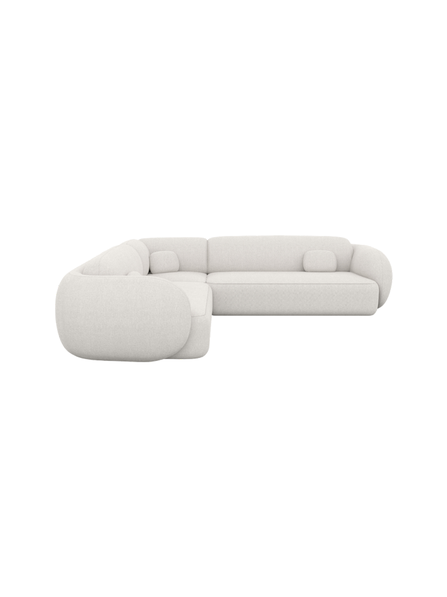 
5-Sitzer Design Ecksofa „Avella“ mit Strukturstoff-Bezug - Strukturstoff Anthrazit