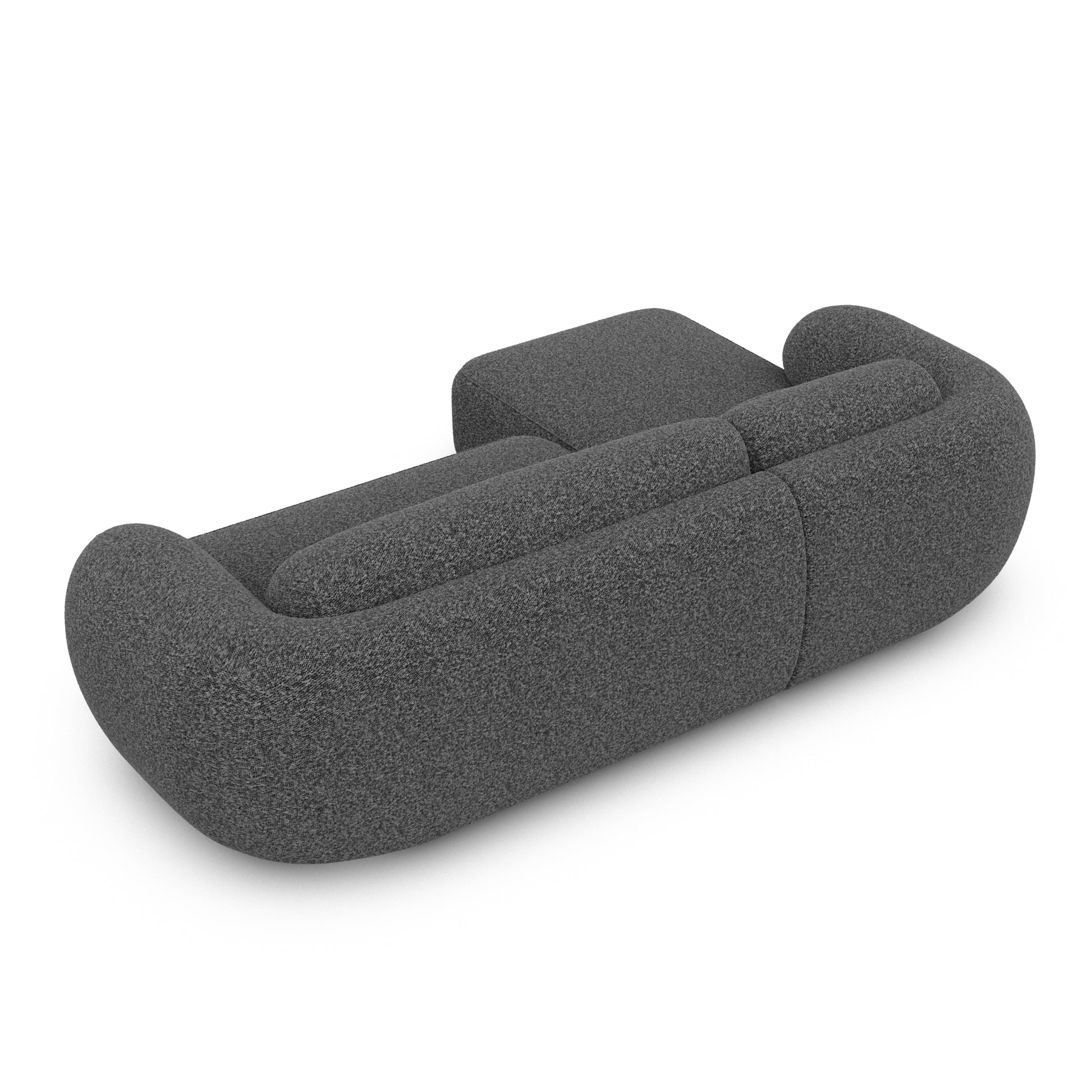 
4-Sitzer Design Ecksofa „Avella“ mit Bouclé-Bezug - Bouclé Graphit / Eckteil links