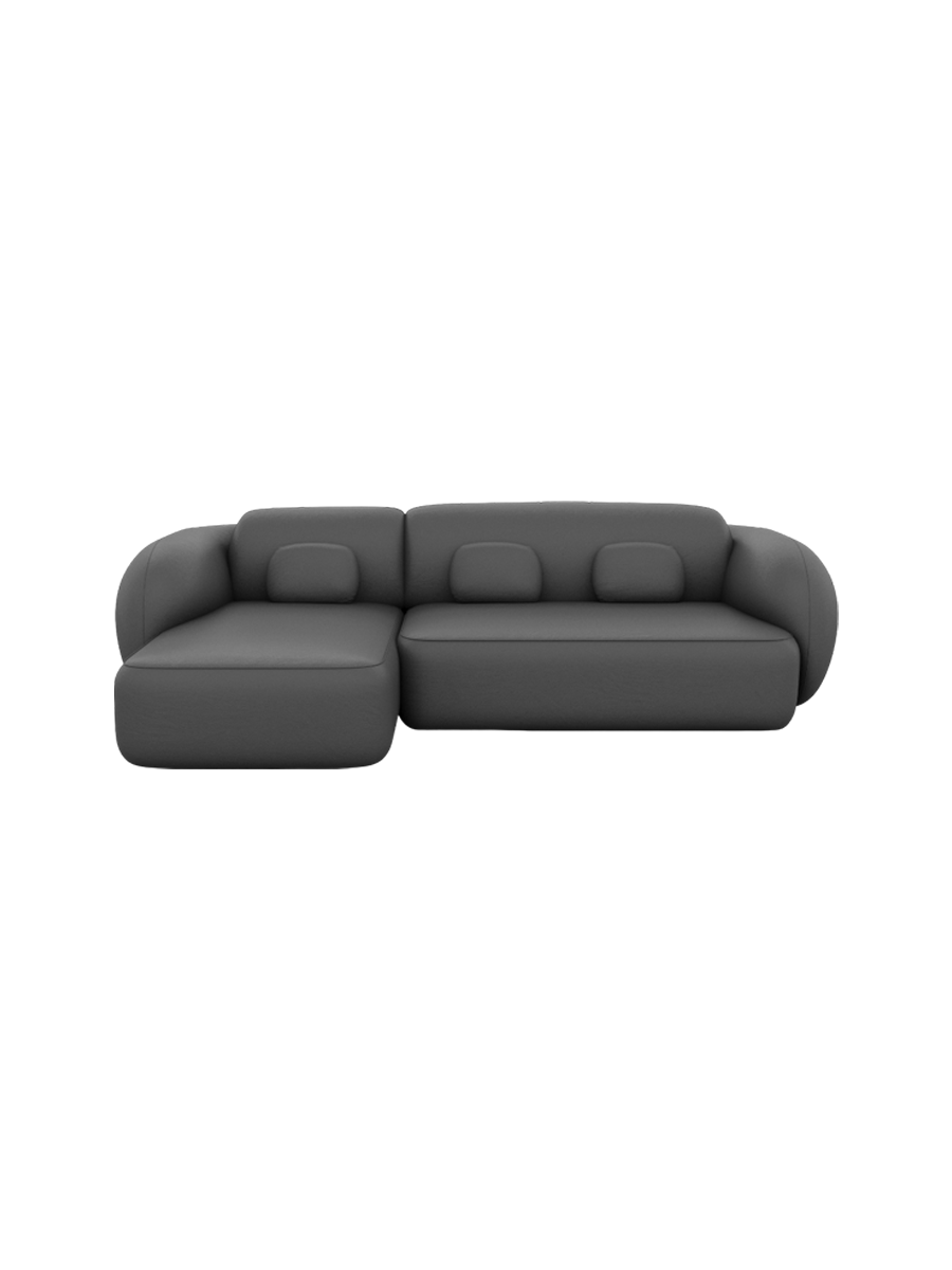 
4-Sitzer Design Echtleder Ecksofa „Avella“ - Echtleder Beige / Eckteil links