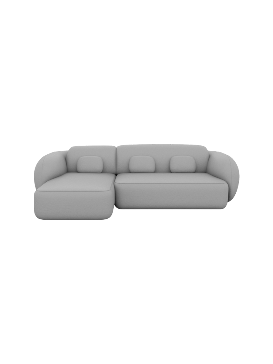 
4-Sitzer Design Echtleder Ecksofa „Avella“ - Echtleder Beige / Eckteil links