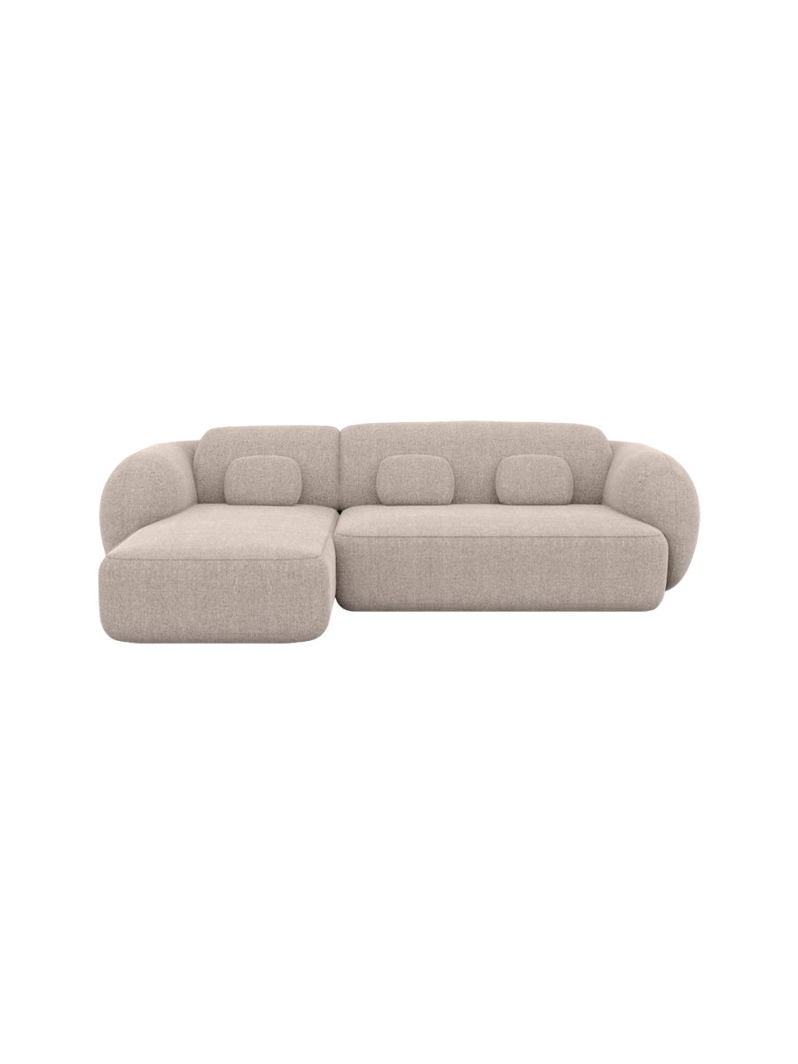 
4-Sitzer Design Ecksofa „Avella“ mit Strukturstoff-Bezug - Strukturstoff Anthrazit / Eckteil links