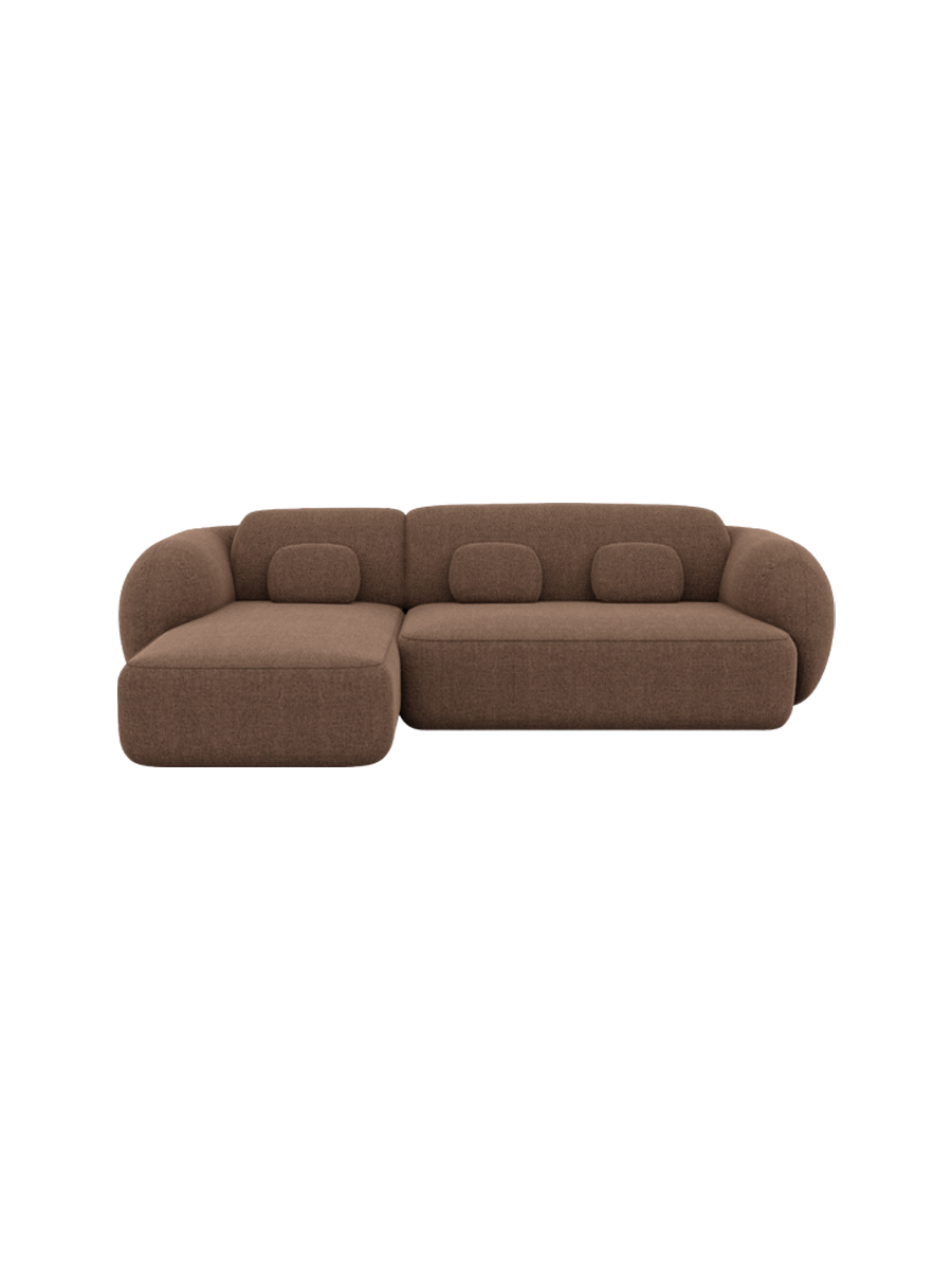 
4-Sitzer Design Ecksofa „Avella“ mit Strukturstoff-Bezug - Strukturstoff Anthrazit / Eckteil links