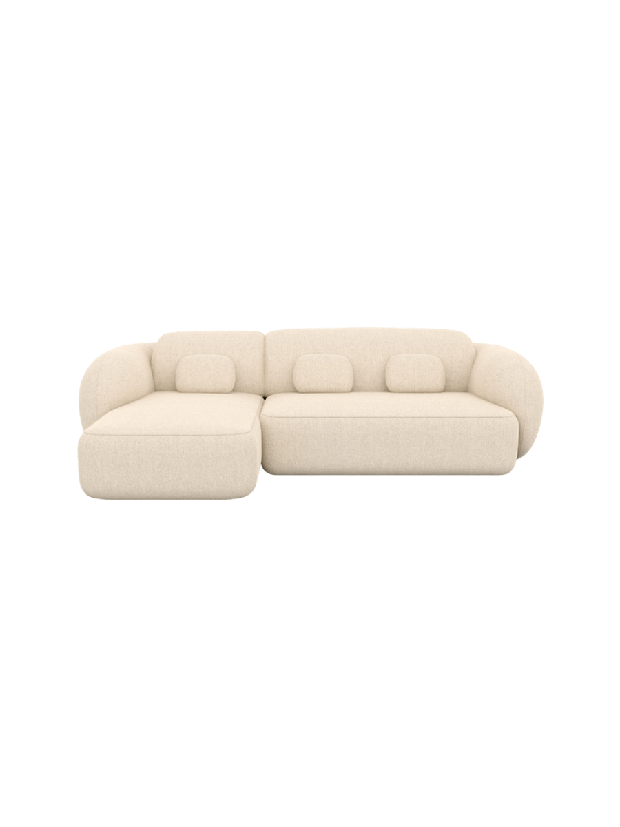 
4-Sitzer Design Ecksofa „Avella“ mit Strukturstoff-Bezug - Strukturstoff Anthrazit / Eckteil links