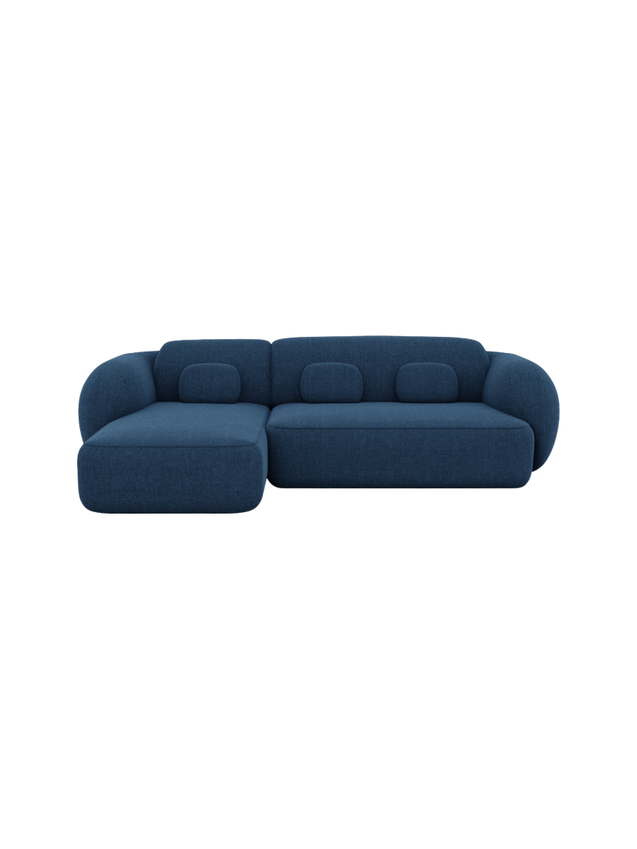 
4-Sitzer Design Ecksofa „Avella“ mit Strukturstoff-Bezug - Strukturstoff Anthrazit / Eckteil links