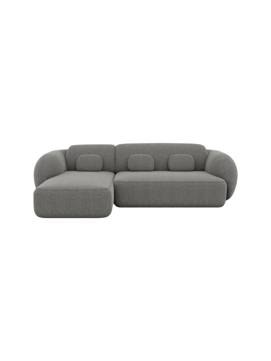 
4-Sitzer Design Ecksofa „Avella“ mit Strukturstoff-Bezug - Strukturstoff Anthrazit / Eckteil links
