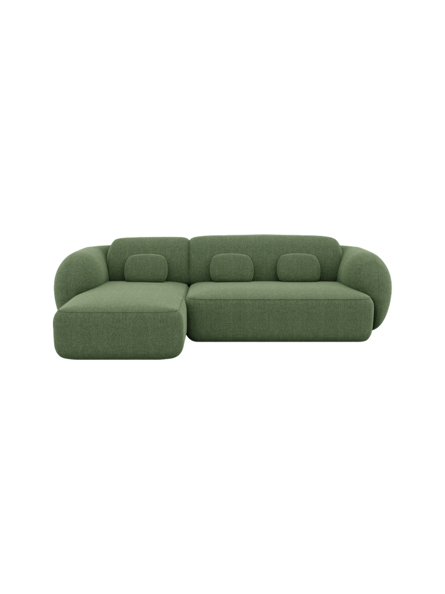 
4-Sitzer Design Ecksofa „Avella“ mit Strukturstoff-Bezug - Strukturstoff Anthrazit / Eckteil links