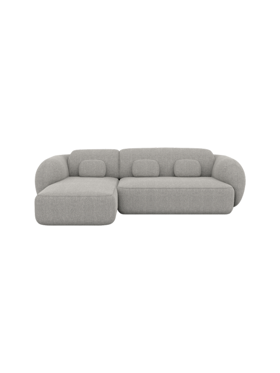 
4-Sitzer Design Ecksofa „Avella“ mit Strukturstoff-Bezug - Strukturstoff Anthrazit / Eckteil links