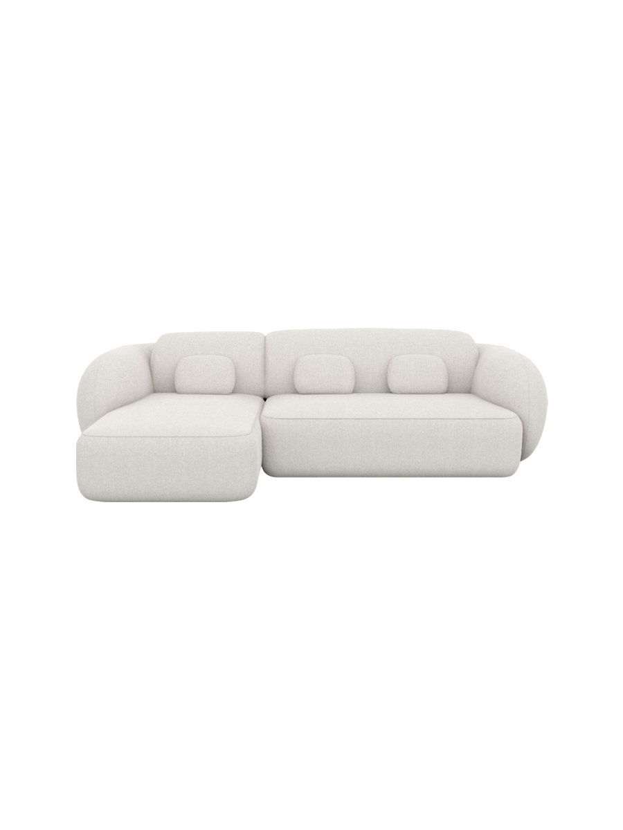
4-Sitzer Design Ecksofa „Avella“ mit Strukturstoff-Bezug - Strukturstoff Anthrazit / Eckteil links