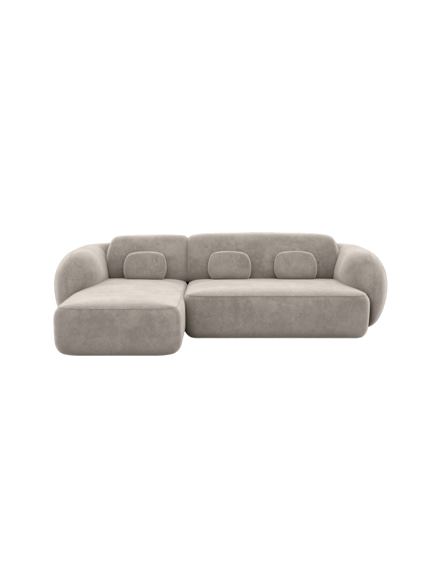 
4-Sitzer Design Ecksofa „Avella“ mit Samtbezug - Samtbezug Königsblau / Eckteil links