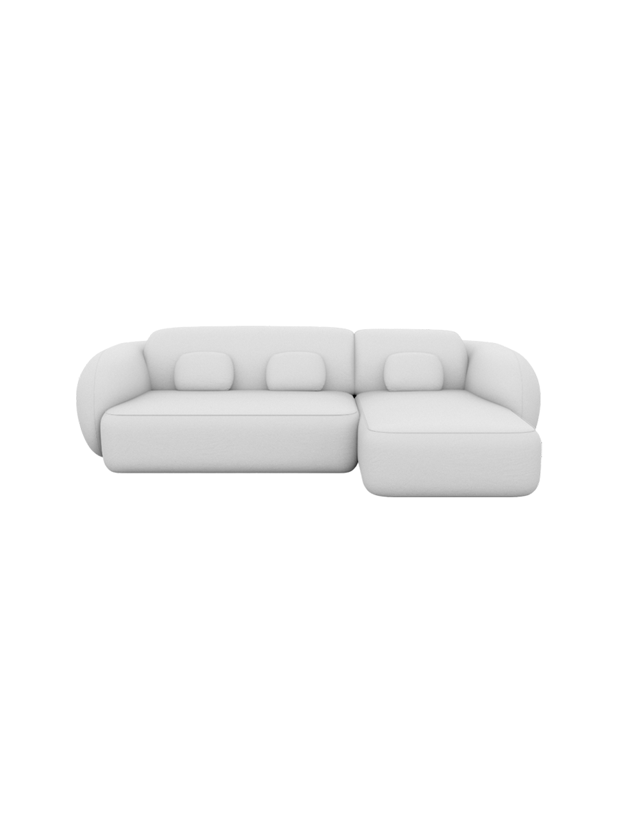 
4-Sitzer Design Echtleder Ecksofa „Avella“ - Echtleder Beige / Eckteil links