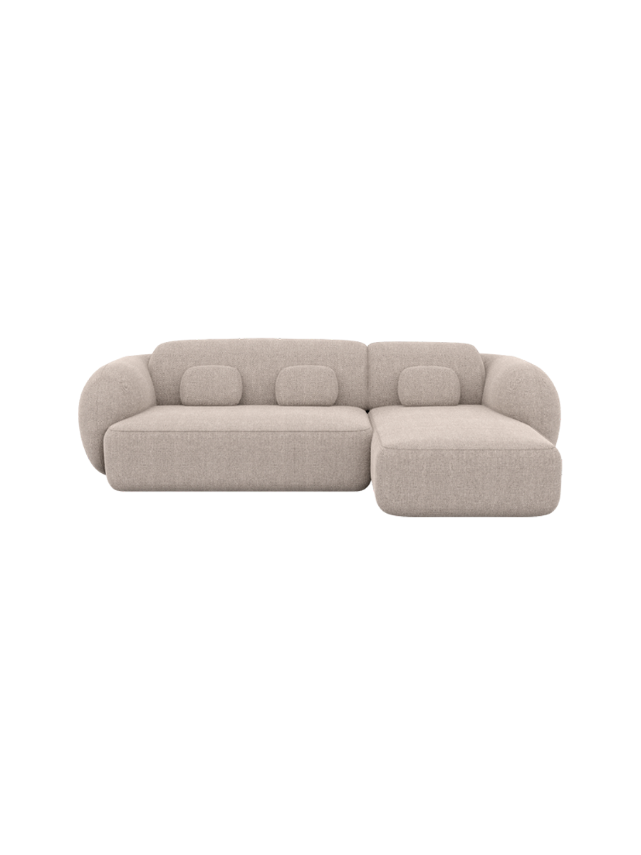 
4-Sitzer Design Ecksofa „Avella“ mit Strukturstoff-Bezug - Strukturstoff Anthrazit / Eckteil links