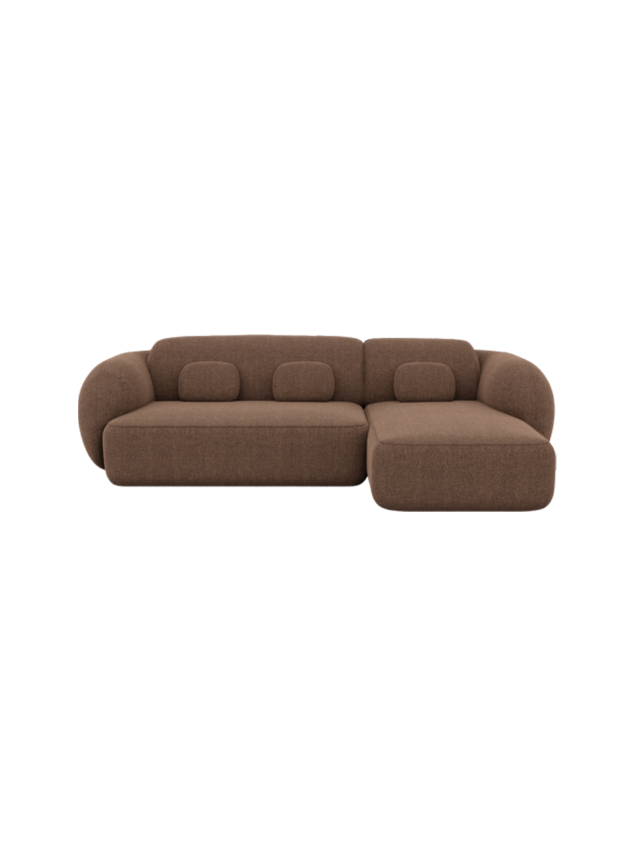 
4-Sitzer Design Ecksofa „Avella“ mit Strukturstoff-Bezug - Strukturstoff Anthrazit / Eckteil links