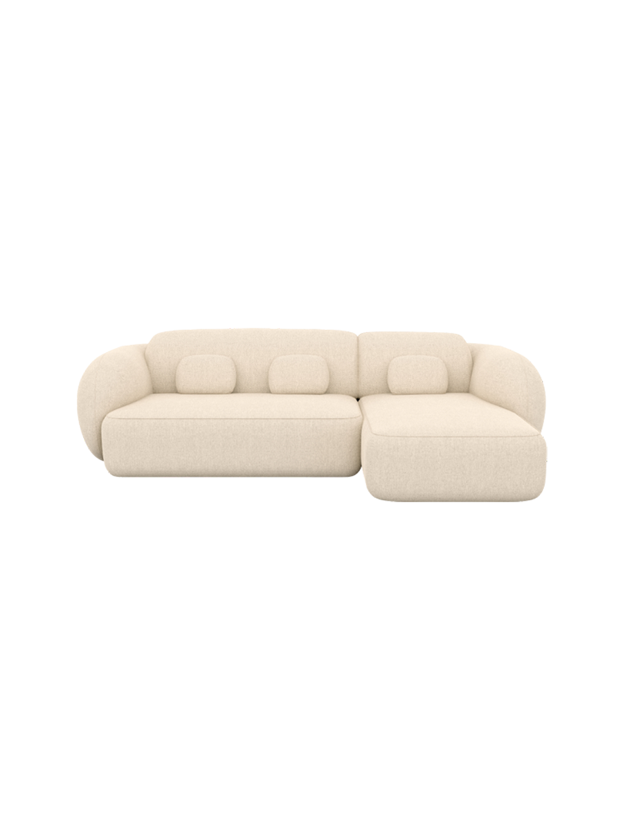 
4-Sitzer Design Ecksofa „Avella“ mit Strukturstoff-Bezug - Strukturstoff Anthrazit / Eckteil links