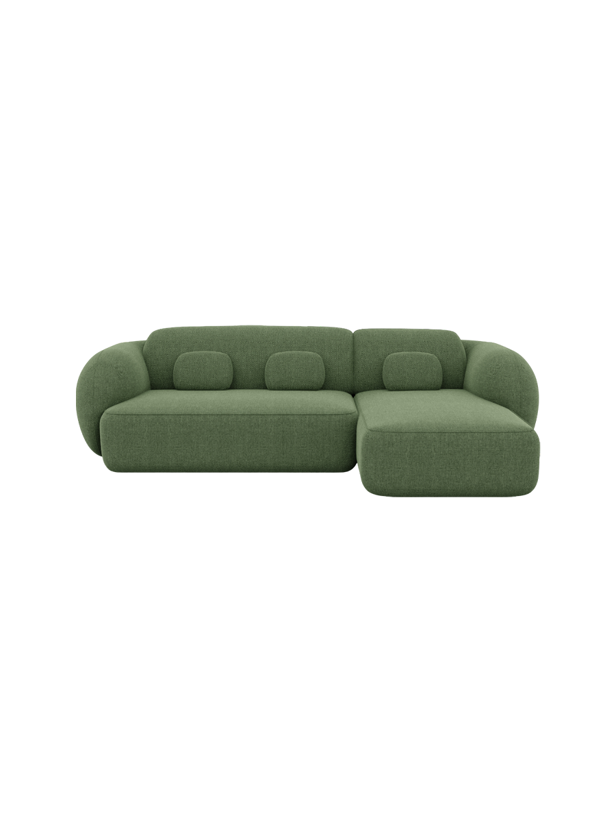 
4-Sitzer Design Ecksofa „Avella“ mit Strukturstoff-Bezug - Strukturstoff Anthrazit / Eckteil links