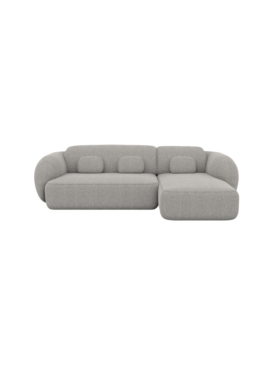 
4-Sitzer Design Ecksofa „Avella“ mit Strukturstoff-Bezug - Strukturstoff Anthrazit / Eckteil links