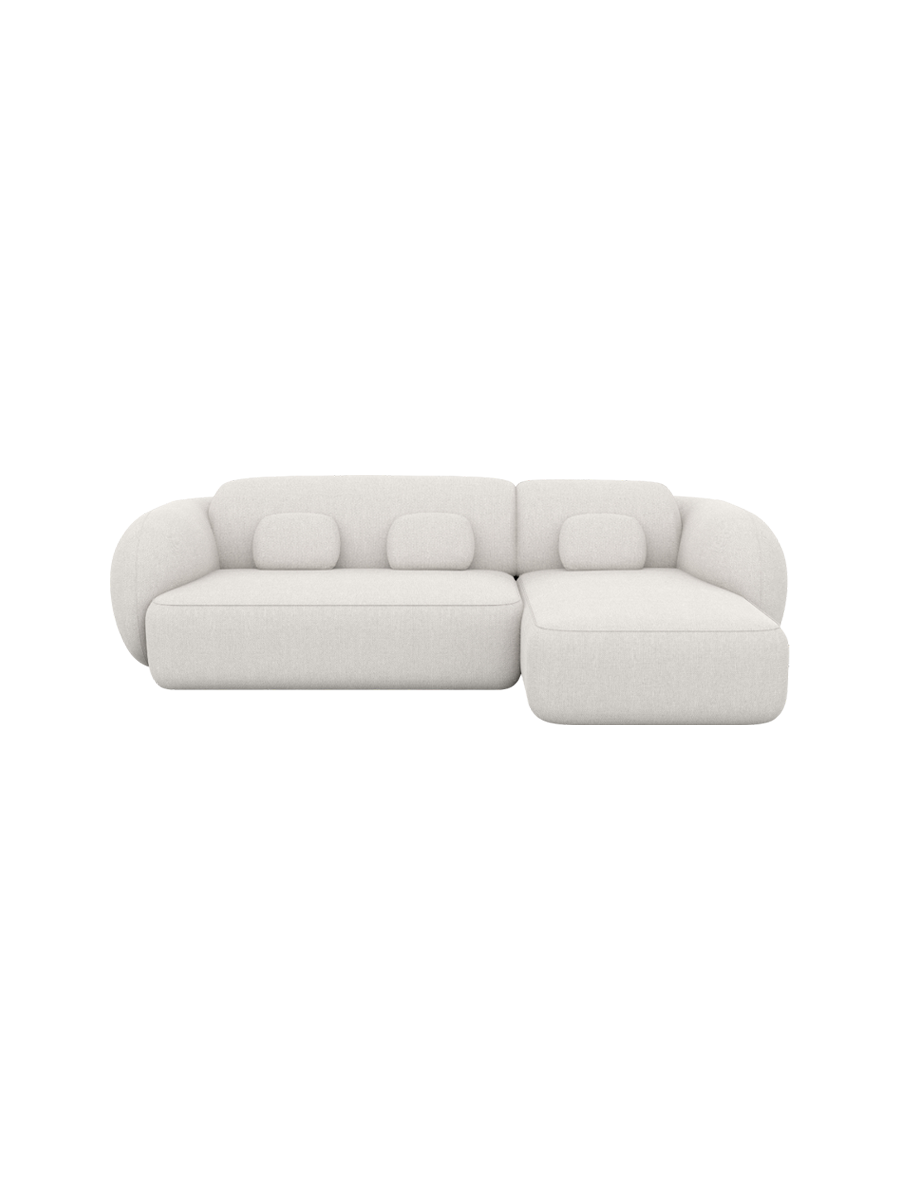 
4-Sitzer Design Ecksofa „Avella“ mit Strukturstoff-Bezug - Strukturstoff Anthrazit / Eckteil links