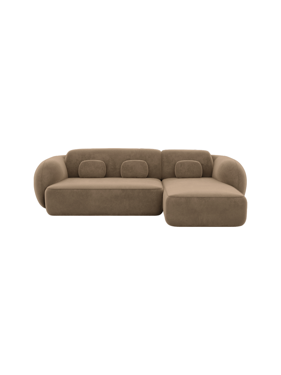 
4-Sitzer Design Ecksofa „Avella“ mit Samtbezug - Samtbezug Königsblau / Eckteil links