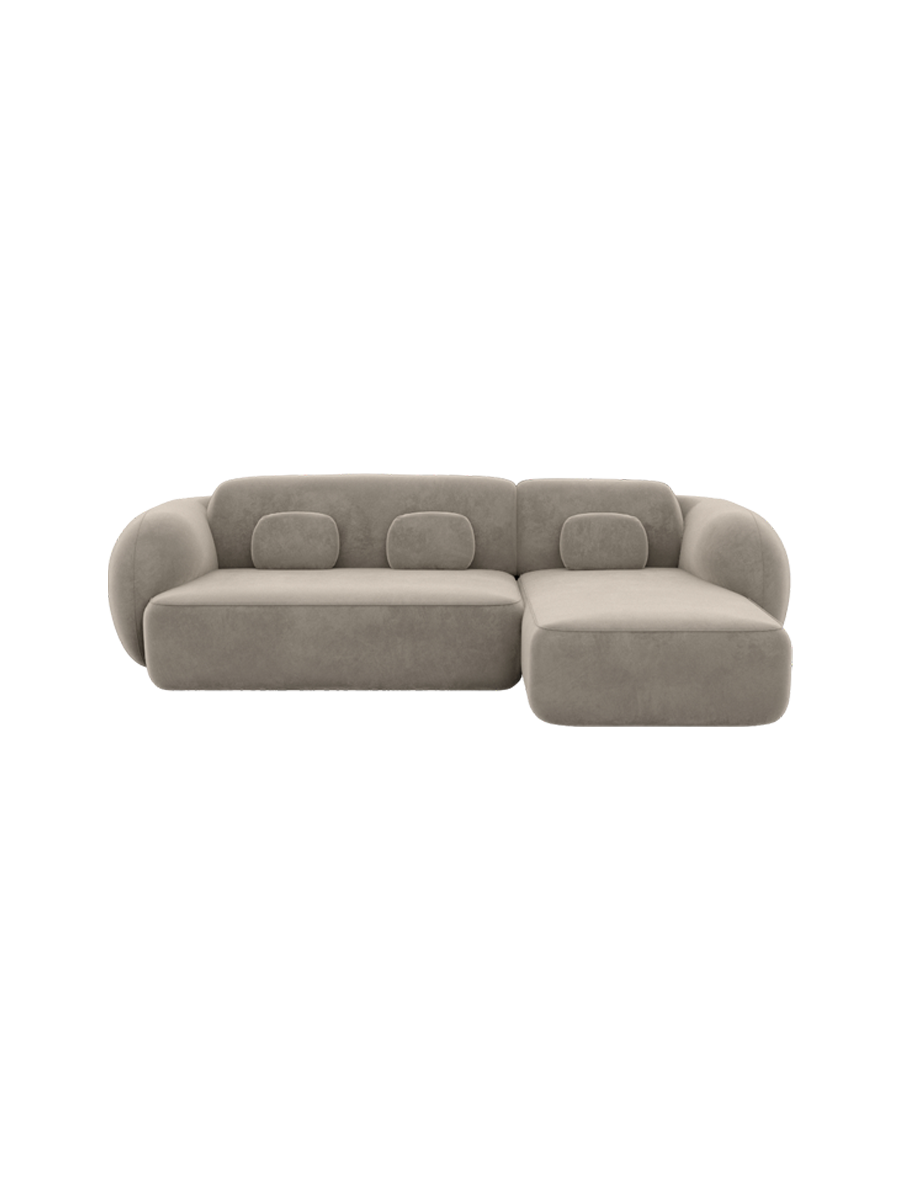 
4-Sitzer Design Ecksofa „Avella“ mit Samtbezug - Samtbezug Königsblau / Eckteil links