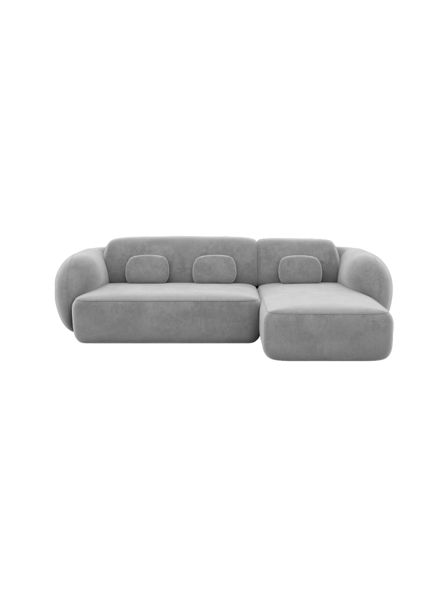 
4-Sitzer Design Ecksofa „Avella“ mit Samtbezug - Samtbezug Königsblau / Eckteil links