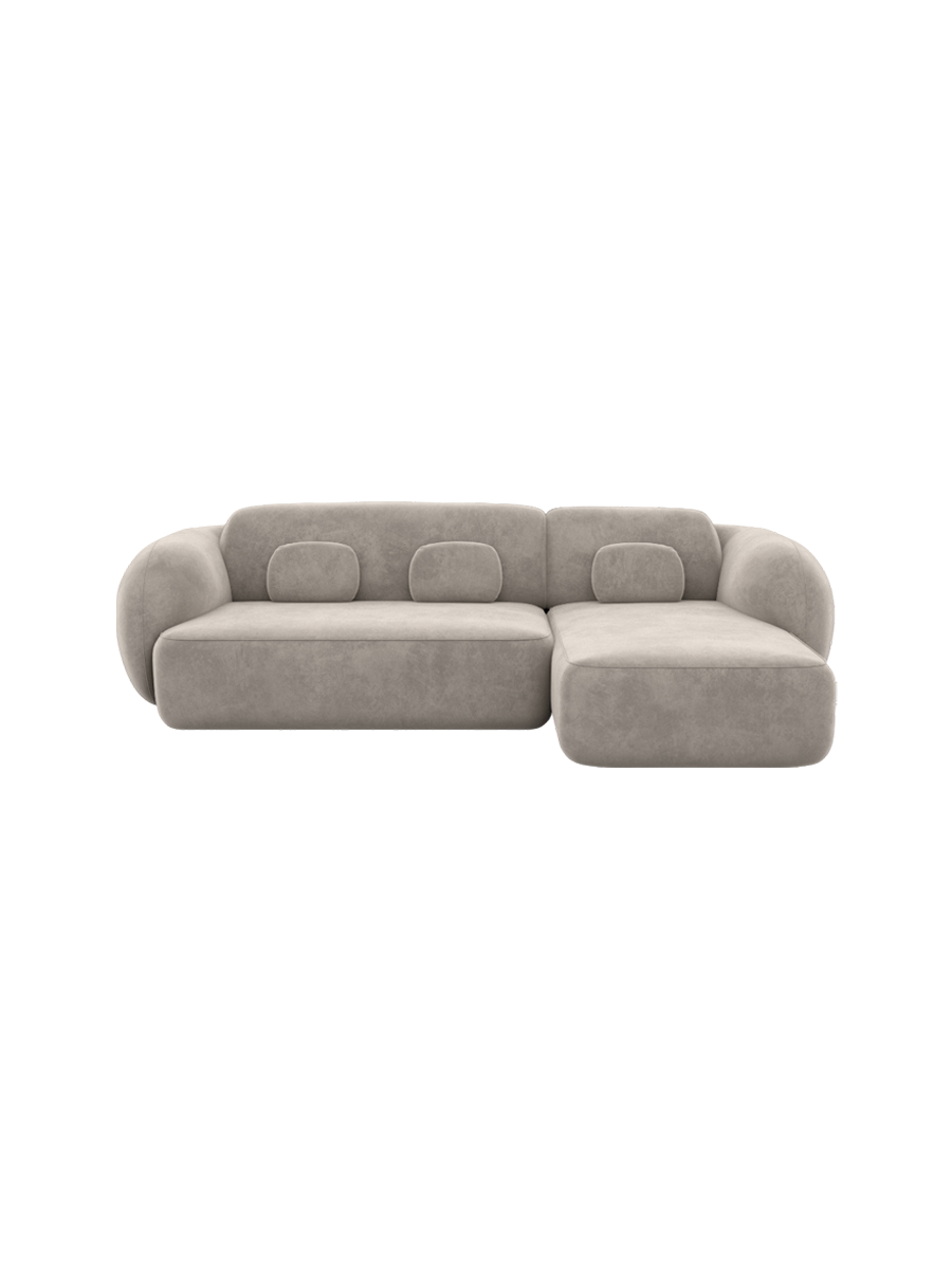 
4-Sitzer Design Ecksofa „Avella“ mit Samtbezug - Samtbezug Königsblau / Eckteil links