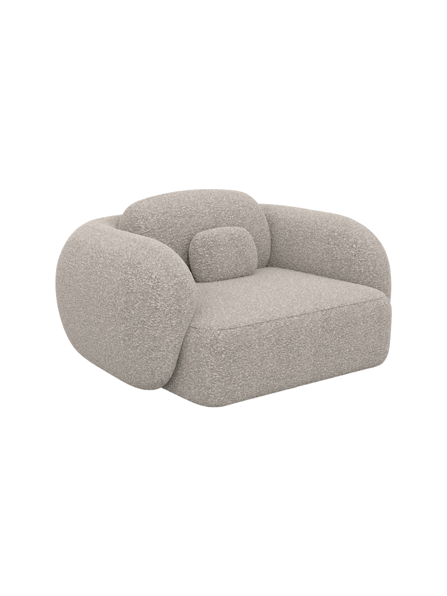
Design Loungesessel „Avella“ mit Bouclé-Bezug - Bouclé Graphit