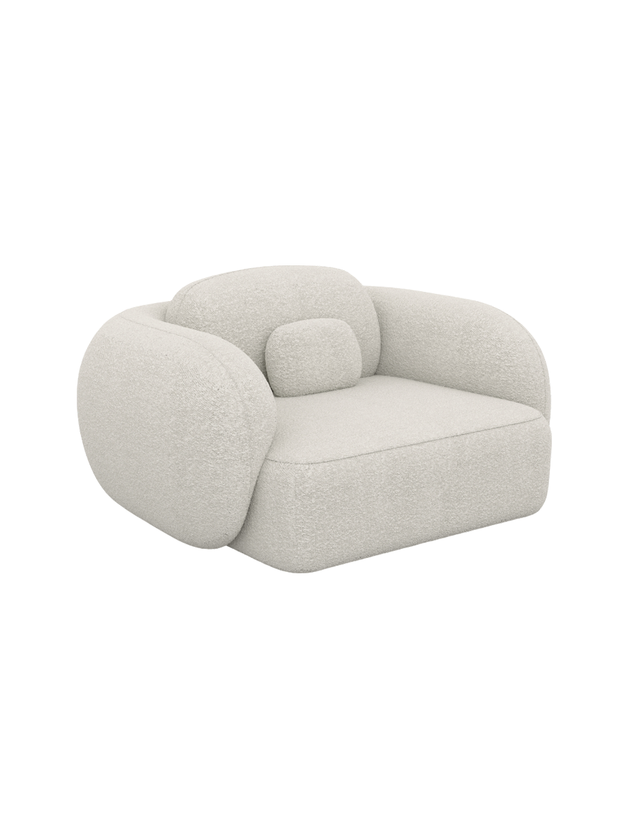 
Design Loungesessel „Avella“ mit Bouclé-Bezug - Bouclé Graphit